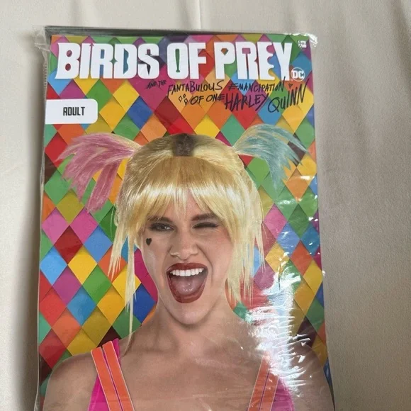 Harley Quinn Adult Wig – Birds of Prey Costume Accessory, New - Picture 2 of 4